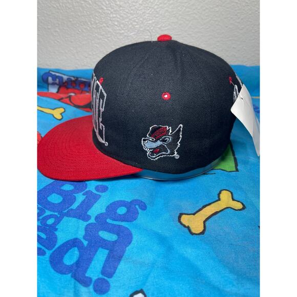 NC State WOLFPACK Vintage 90s NCAA 3D Shadow Script Snapback Hat by cap boy NWT - Picture 5 of 6